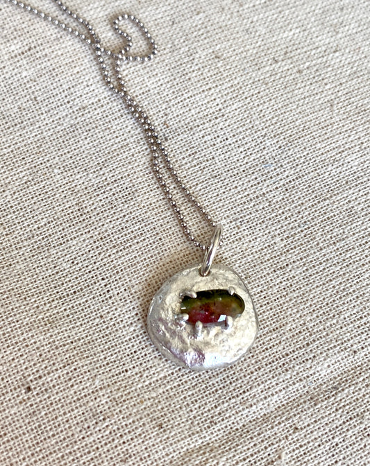 watermelon tourmaline sweetie charm/pendant