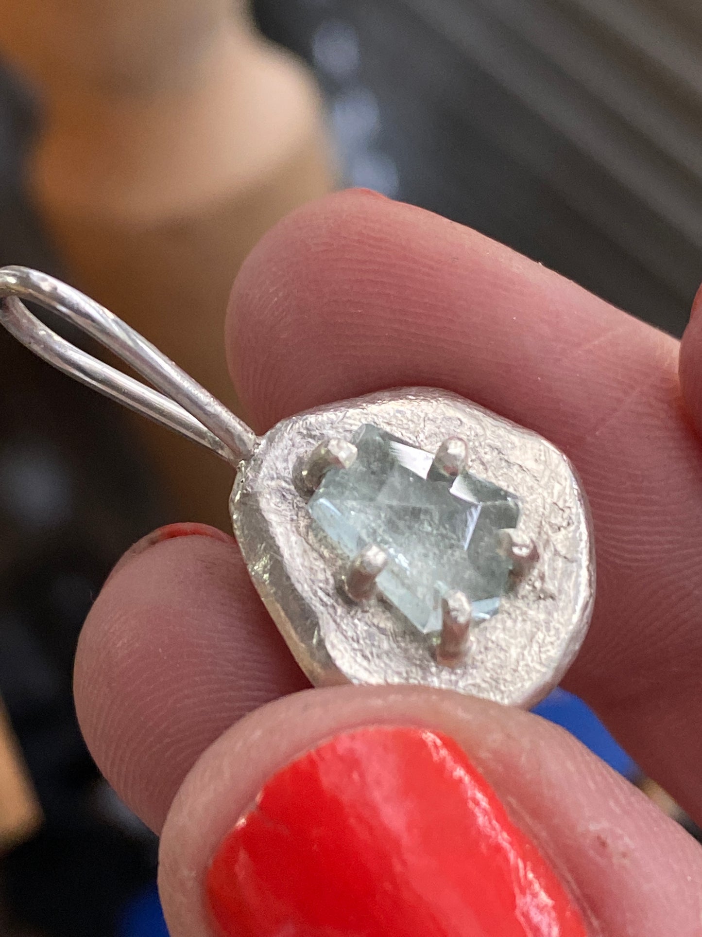 aquamarine sweetie charm/pendant